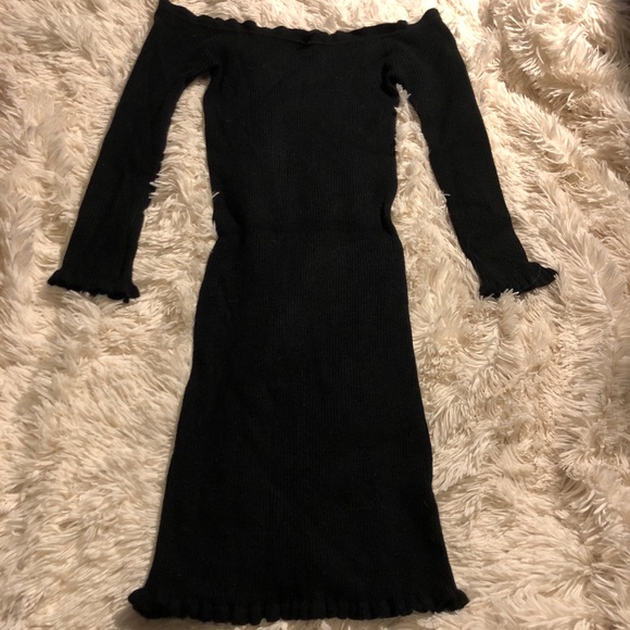 American Eagle Outfitters Dresses & Skirts - Black off the shoulder sweater dress